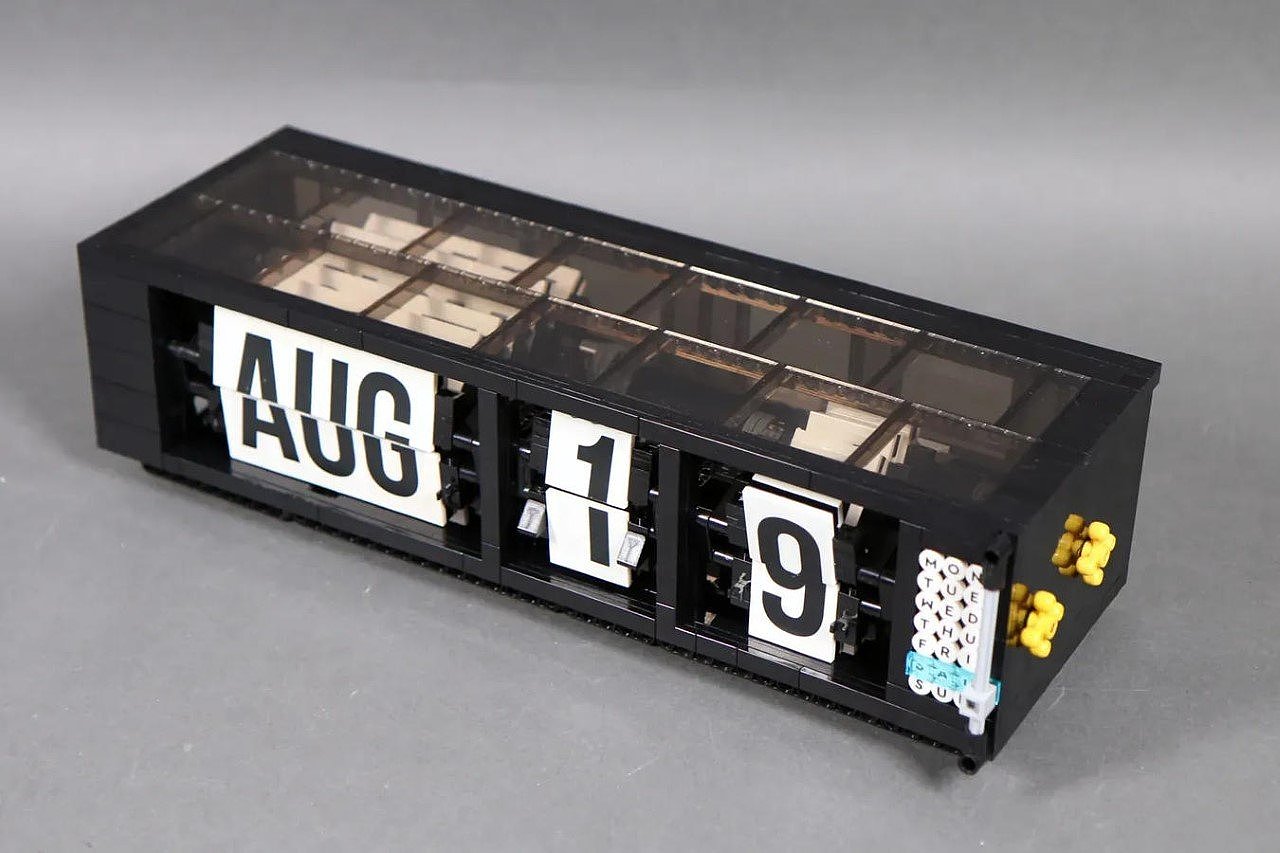 Lego，calendar，Mechanics，Flip，