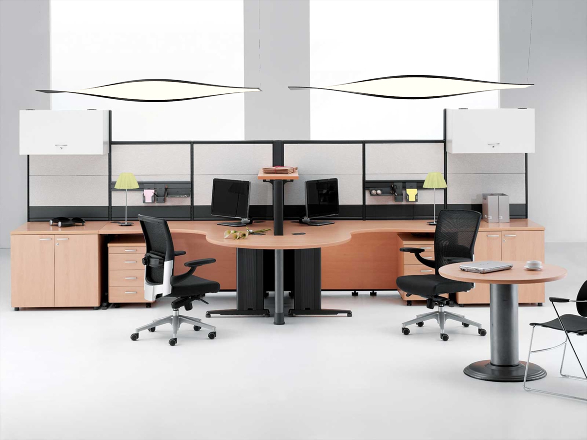 a chandelier，OLED，Twist，Aluminum frame，office，