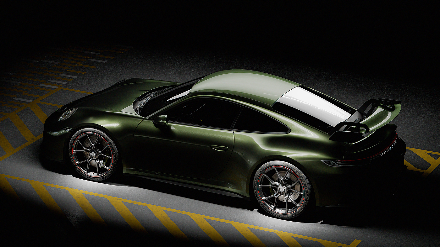 cgi，3d，模型，汽车，911 GT3，保时捷，