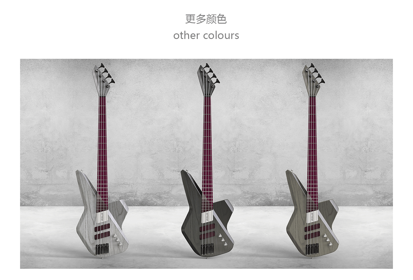 product design，bass guitar，Musical instrument design，Italian design，Original design，