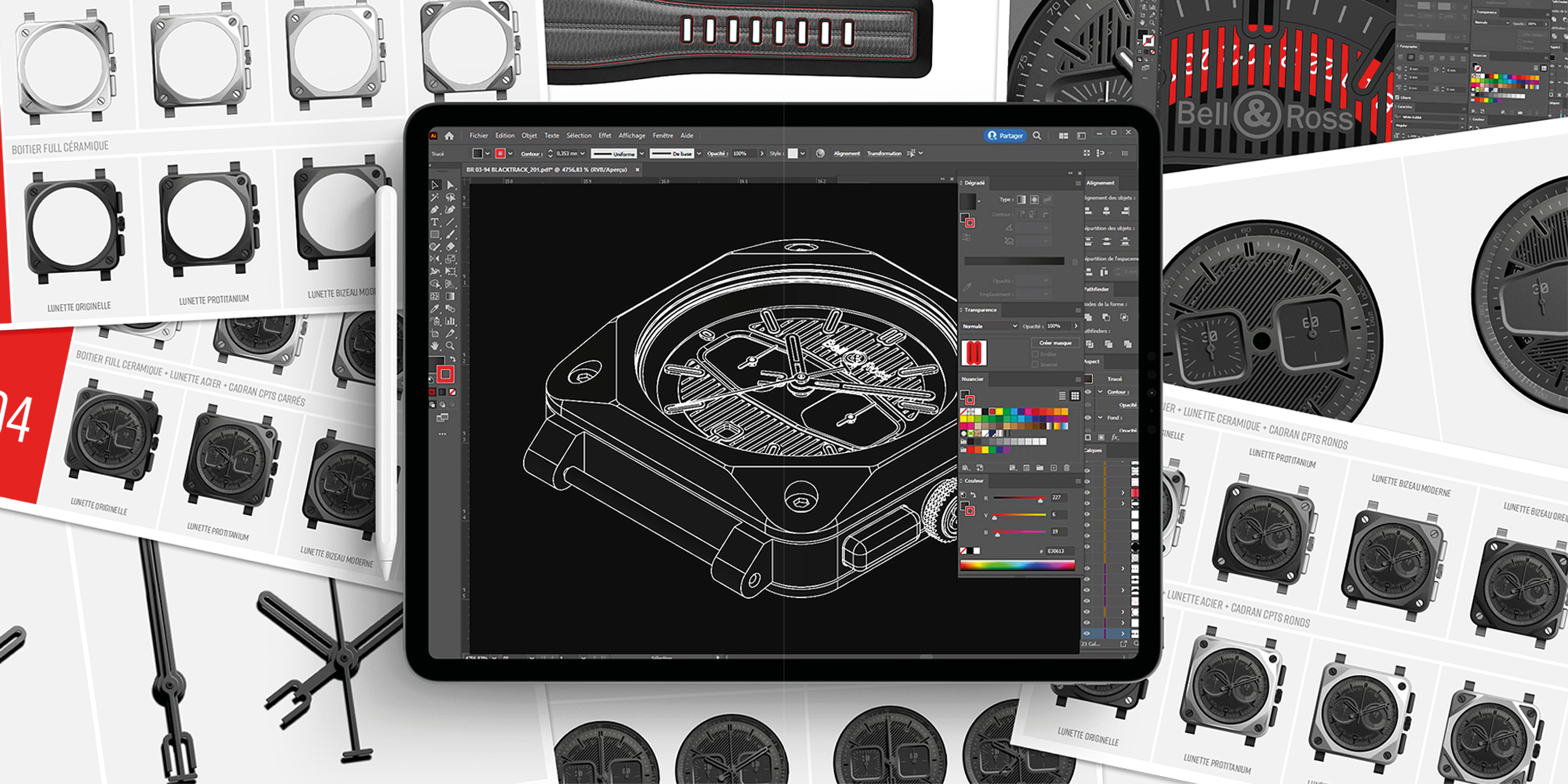 product design，Design，surface，Wristwatch，product，3d，