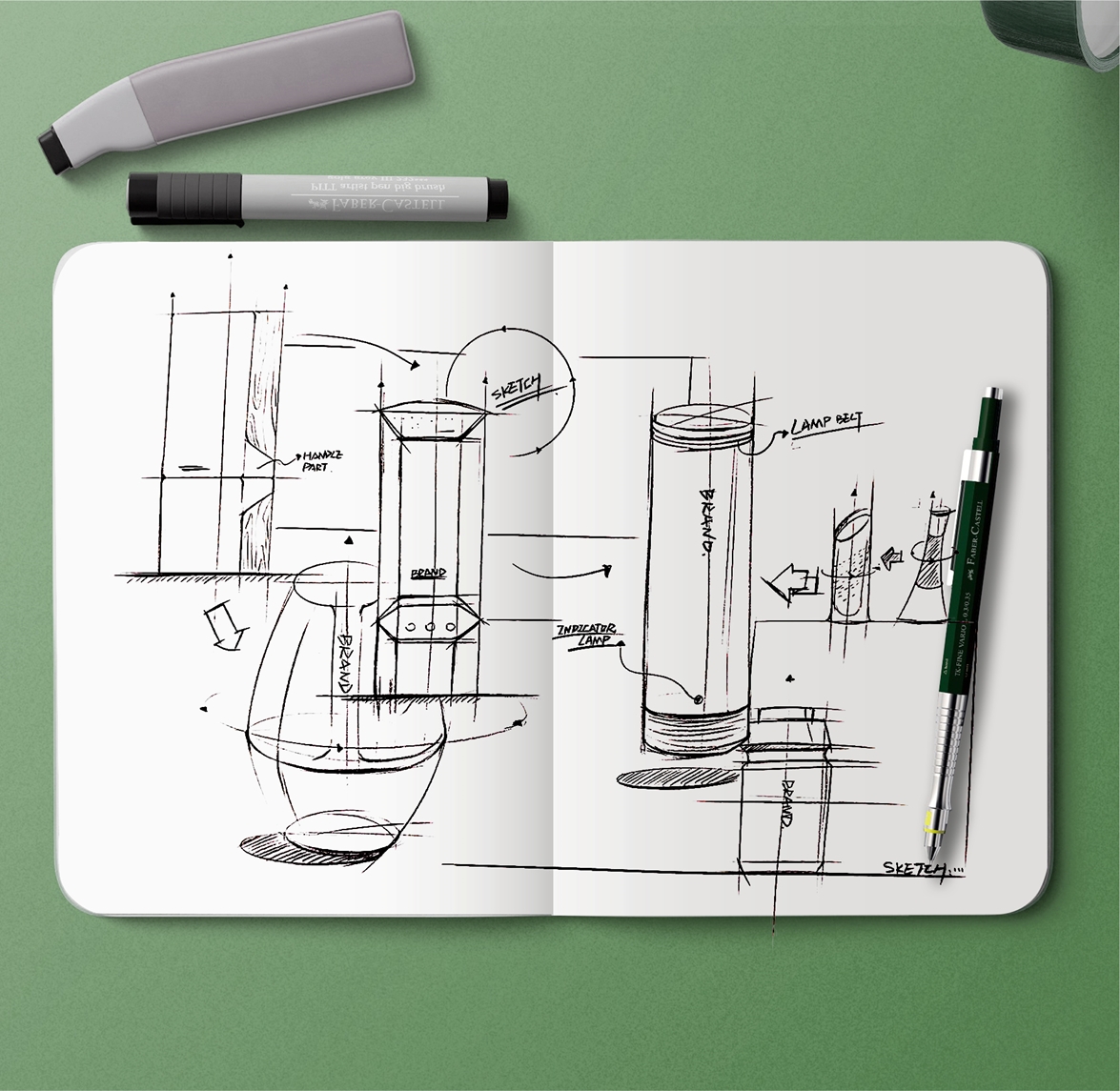 product design，Hand drawn product design，Fast question design，