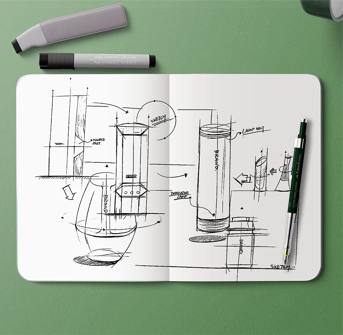 product design，Hand drawn product design，Fast question design，