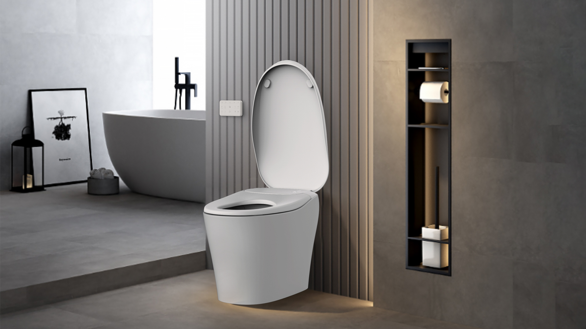 Intelligent toilet，pedestal pan，bathroom，industrial design，product design，