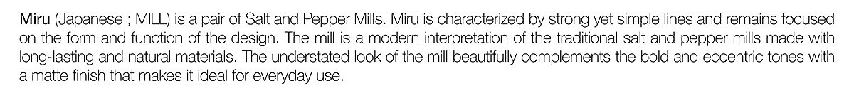 MIRU，product design，