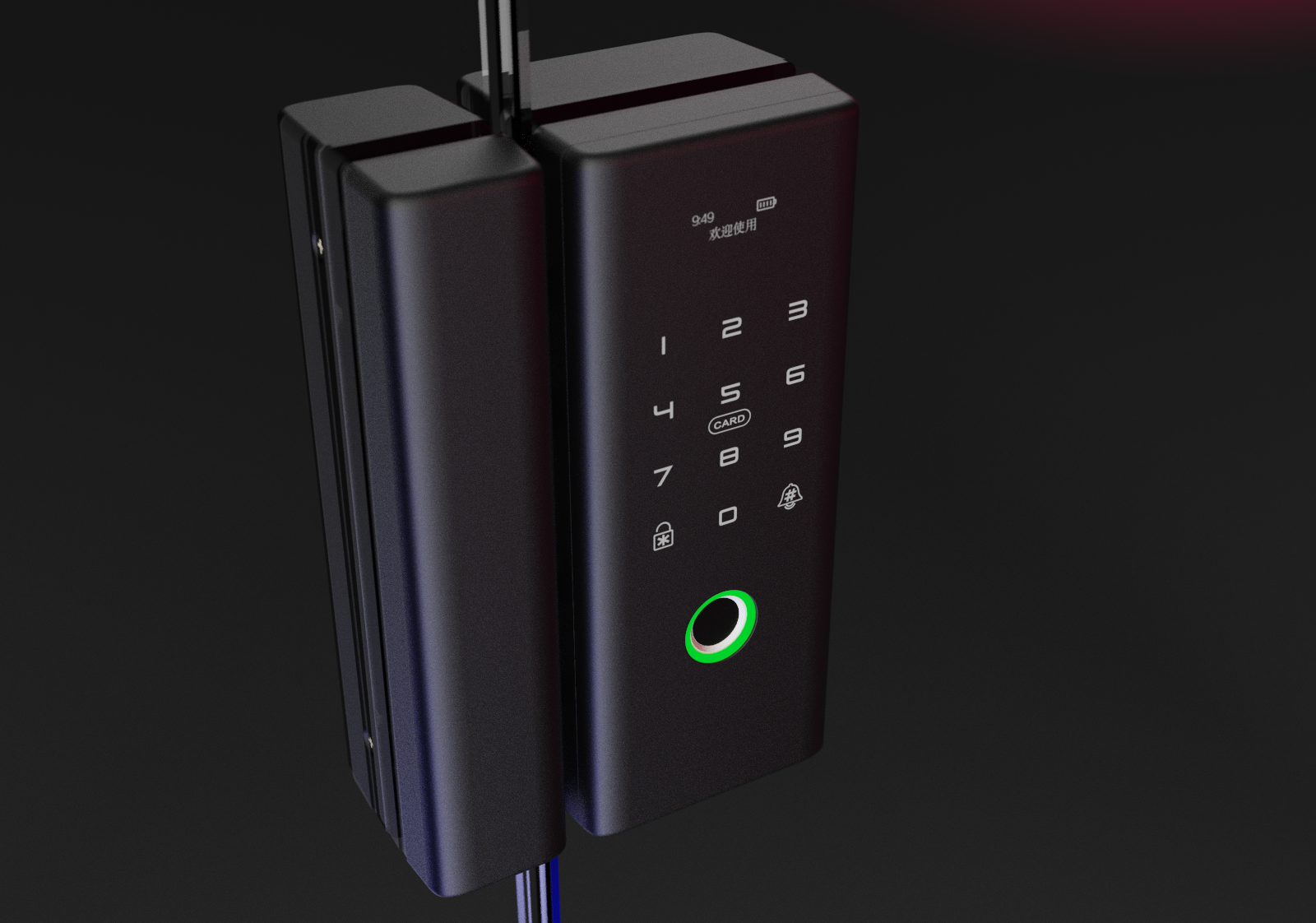 Glass door fingerprint lock，