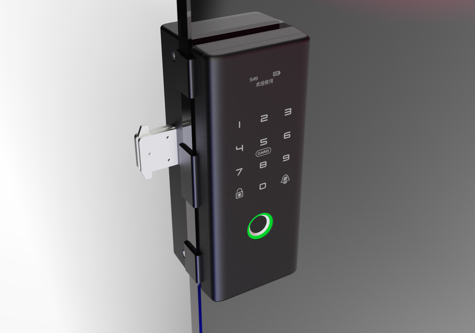 Glass door fingerprint lock，