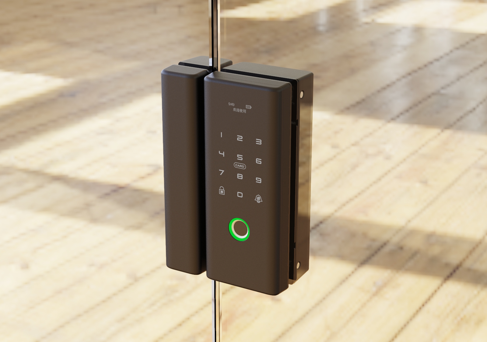 Glass door fingerprint lock，