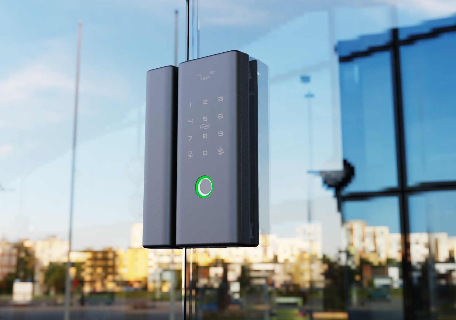 Glass door fingerprint lock，