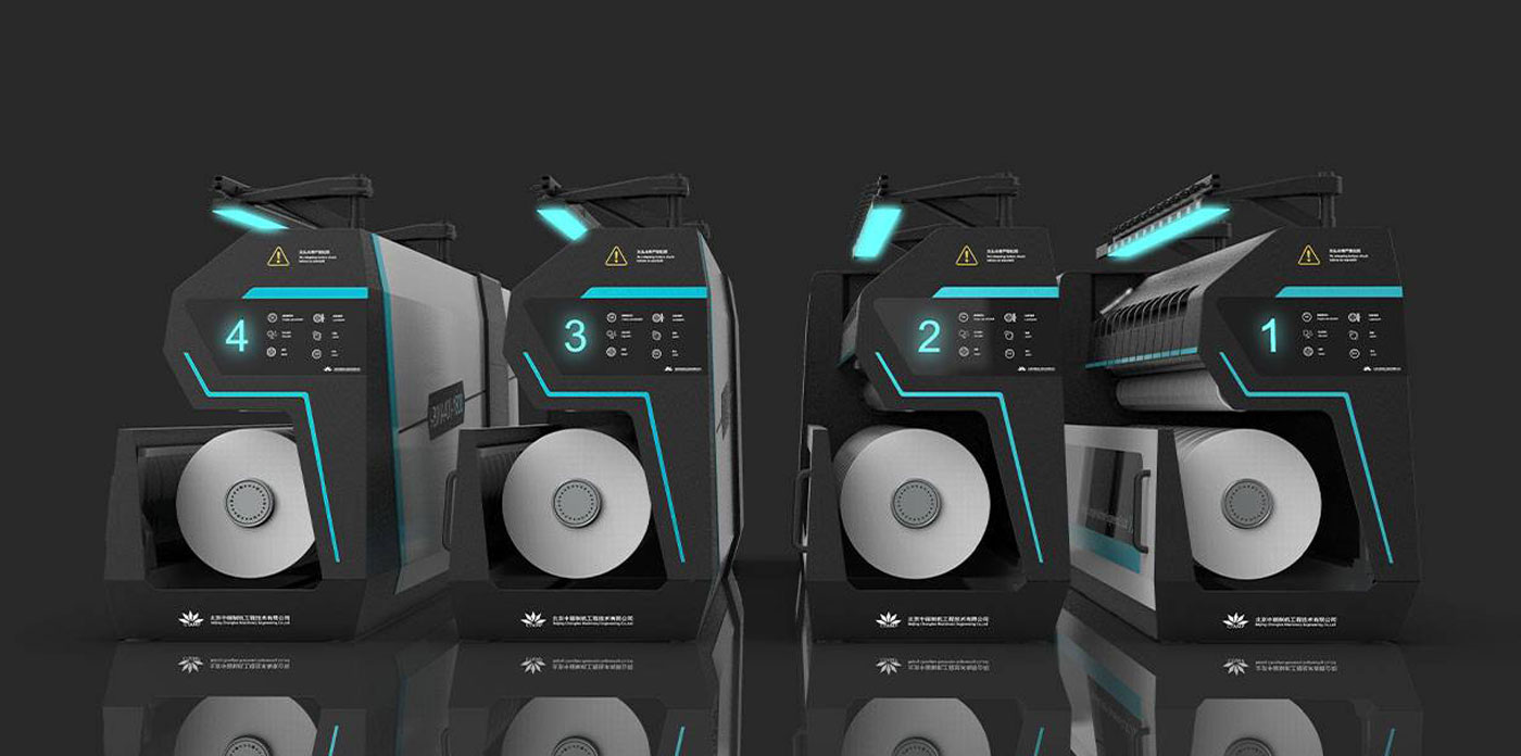 Winding machine，industrial equipment ，industrial design，