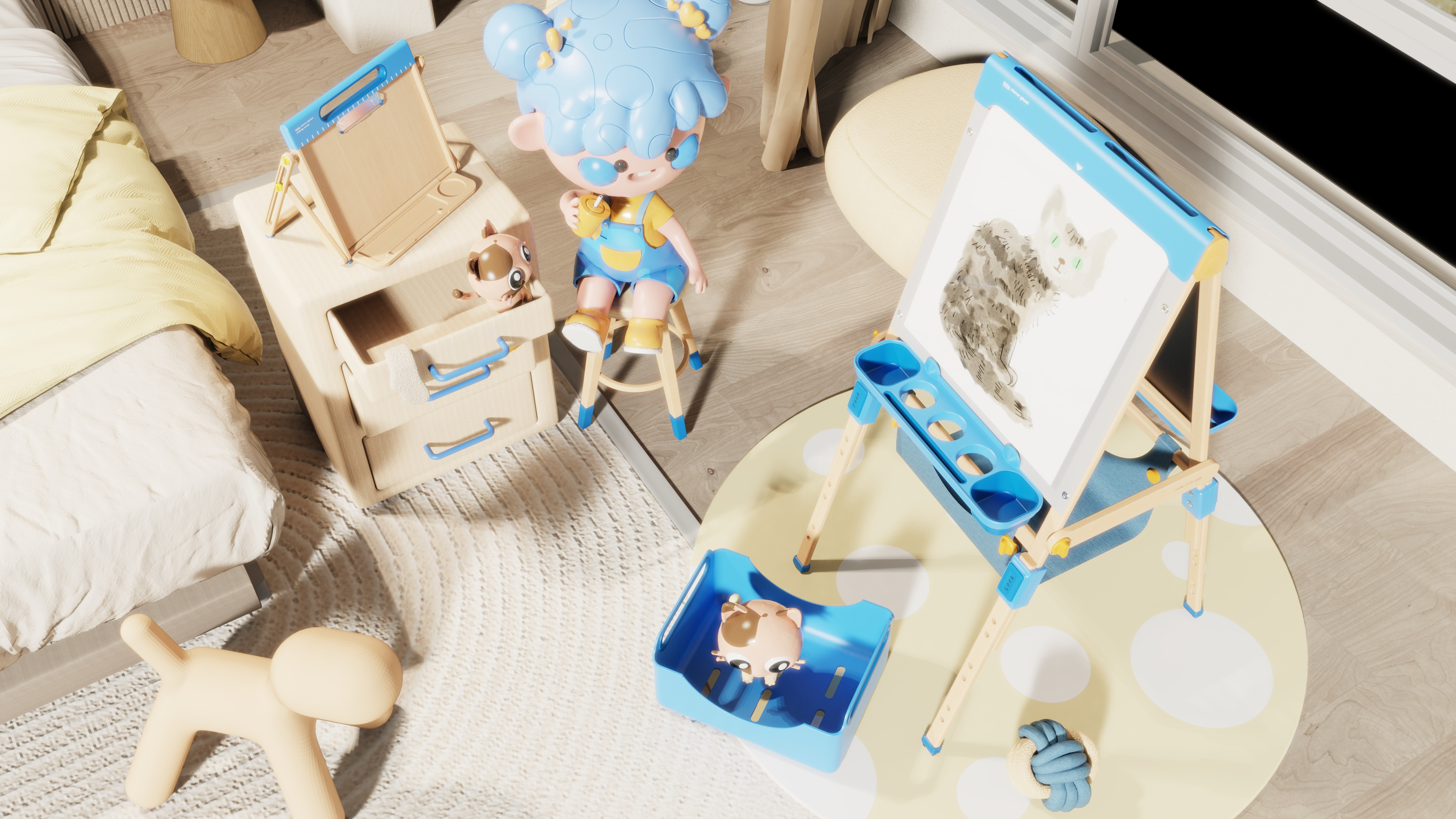 Children's easel，Vertical easel，Desktop easel，children，Toys，Children's learning，Children's painting，