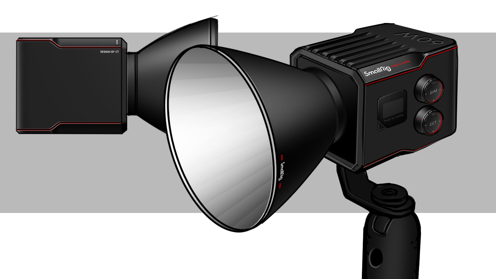 Video fill light，RC 60B，60W，mini photography lamp，