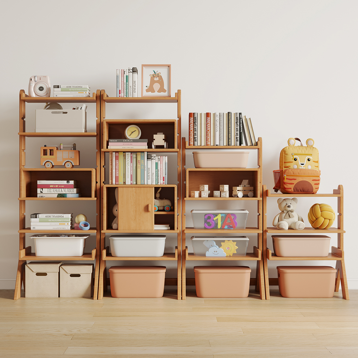 Children's furniture，Receive，Wooden furniture，Modular design，solid wood，