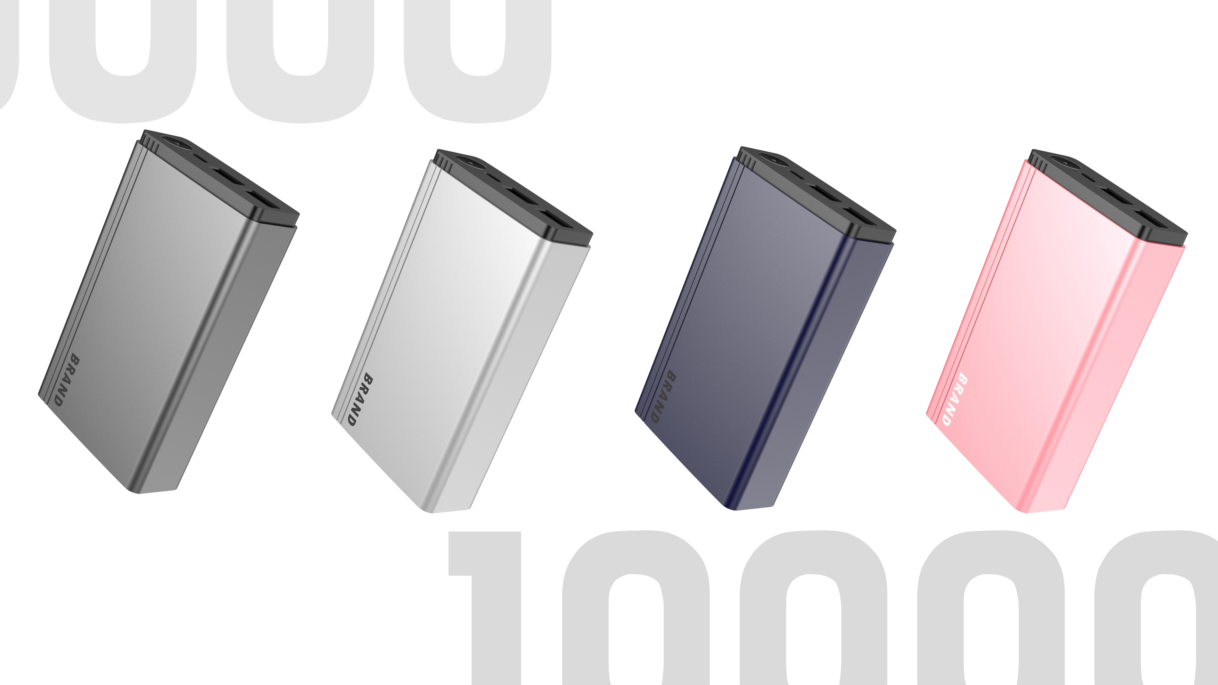 10000mAh，portable source，Modern simplicity，Metal wind，