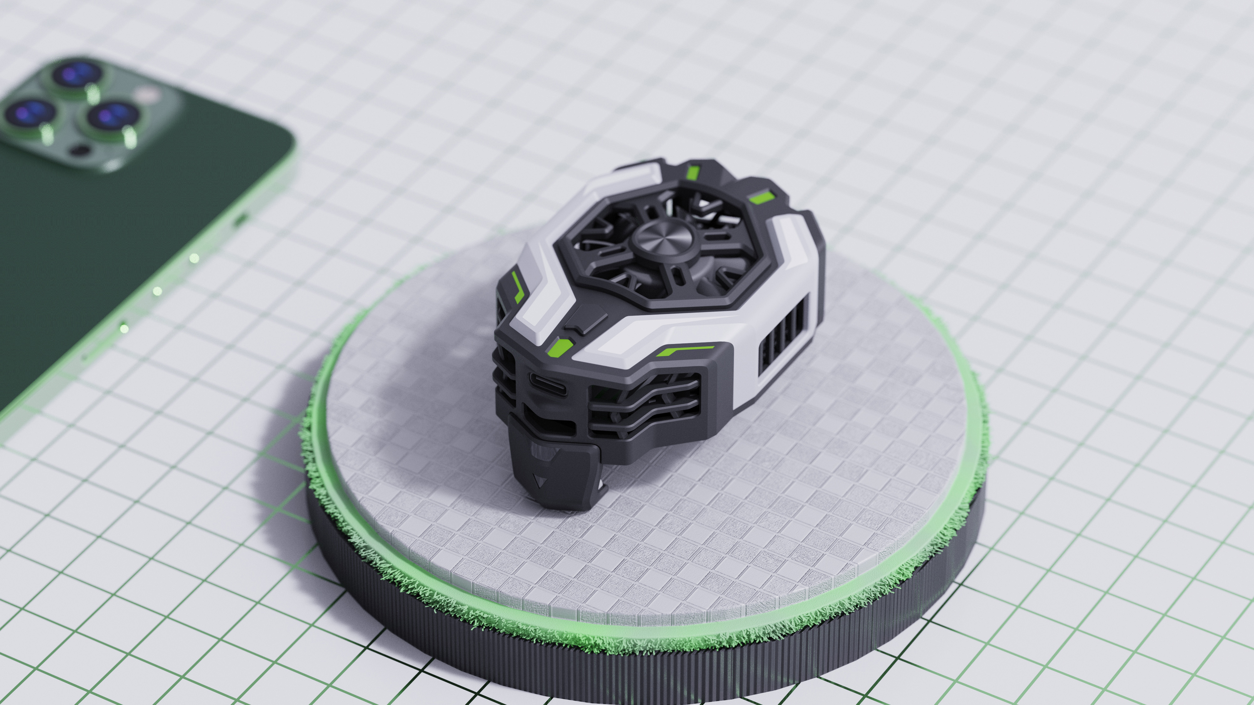 radiator，Mobile phone radiator，Heat dissipation back clip，semiconductor heat sink，Mecha wind，Game accessories，