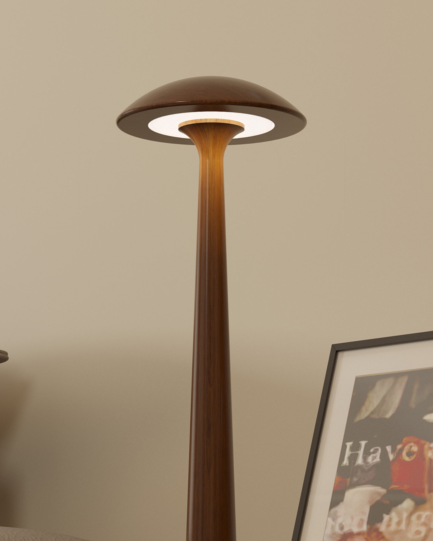 Wireless charging，solid wood，original，Eye protection desk lamp，