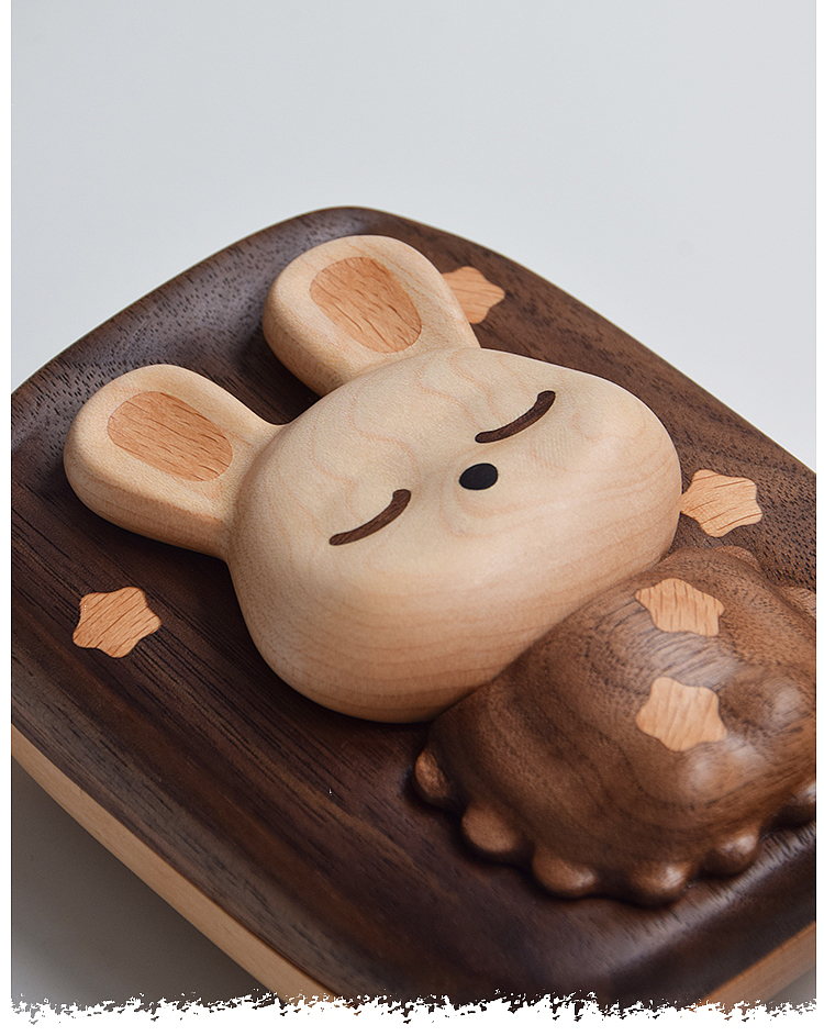 Original design，Wood Crafts，Deciduous tooth box，cute rabbit，Handicrafts，