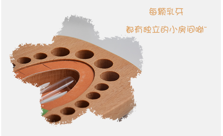 Original design，Wood Crafts，Deciduous tooth box，cute rabbit，Handicrafts，