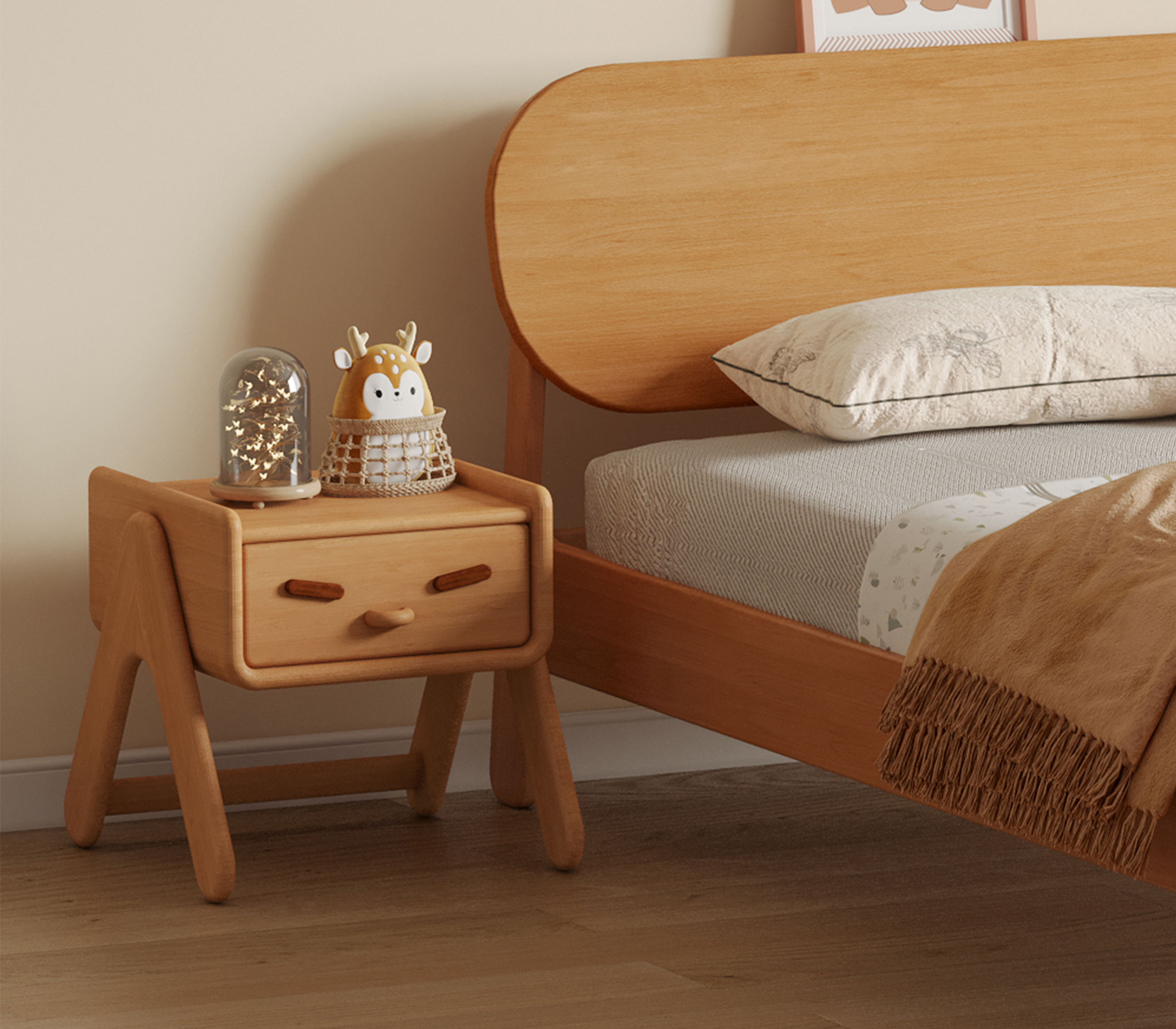 Children's furniture，bedside cupboard，Bedside storage，Wooden furniture，Side table，tea table，
