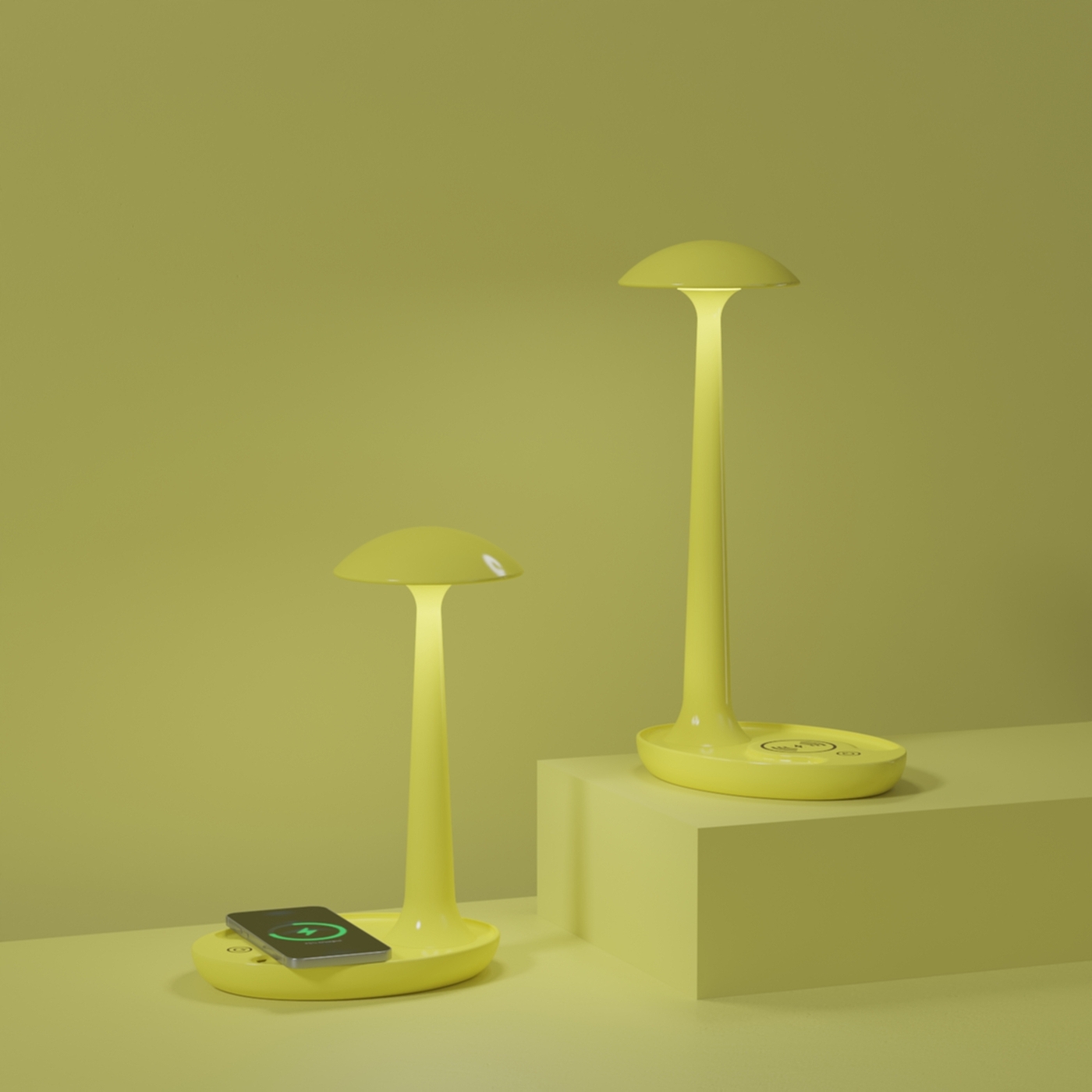 Wireless charging，solid wood，original，Eye protection desk lamp，