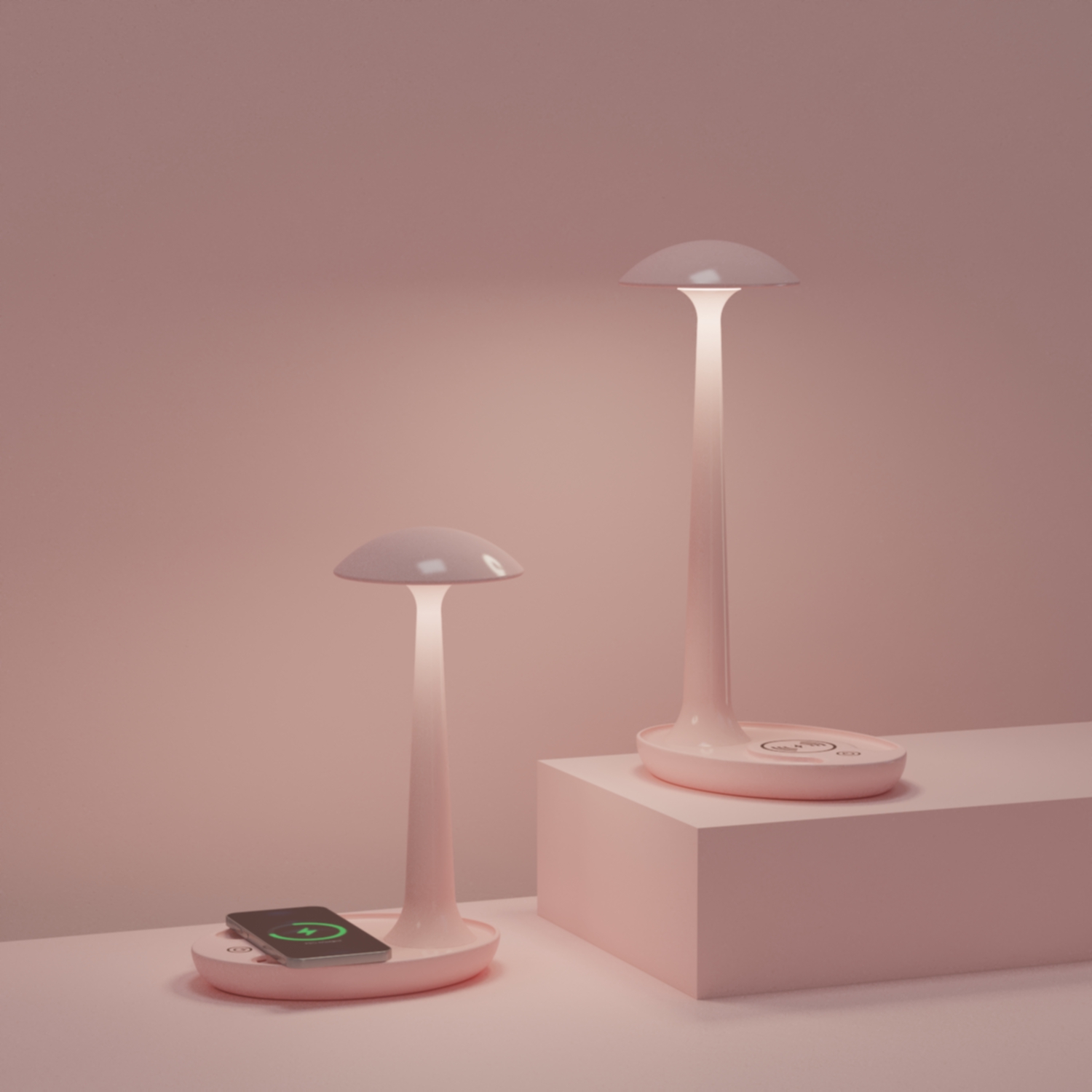 Wireless charging，solid wood，original，Eye protection desk lamp，