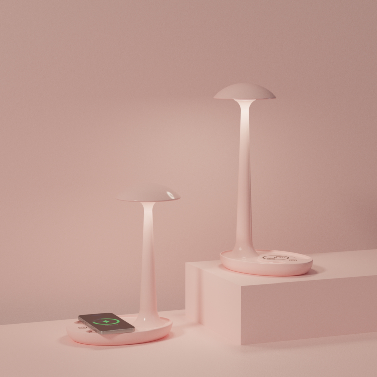 Wireless charging，solid wood，original，Eye protection desk lamp，