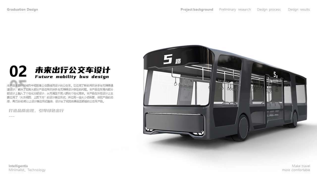 Create quality travel, guide green travel，Design，bus，Design of Bus Rings，