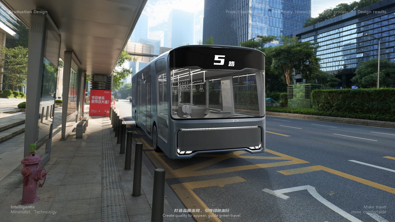 Create quality travel, guide green travel，Design，bus，Design of Bus Rings，