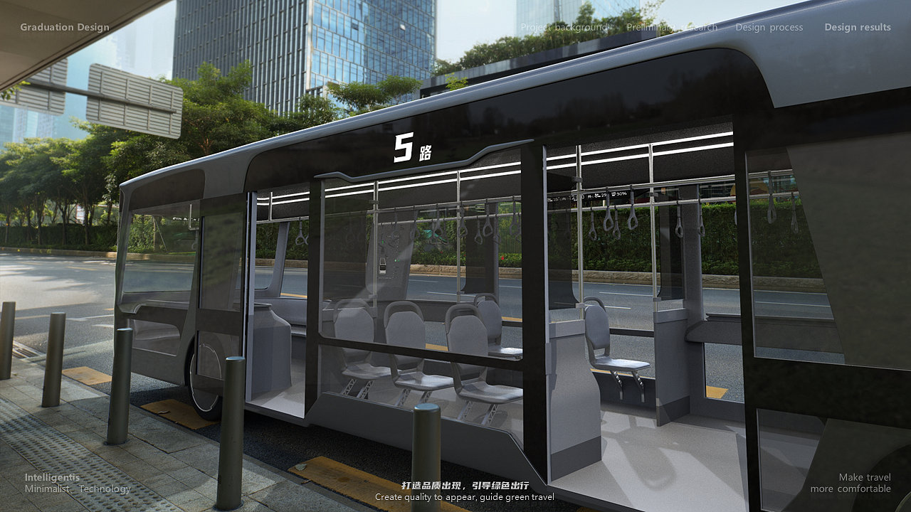 Create quality travel, guide green travel，Design，bus，Design of Bus Rings，