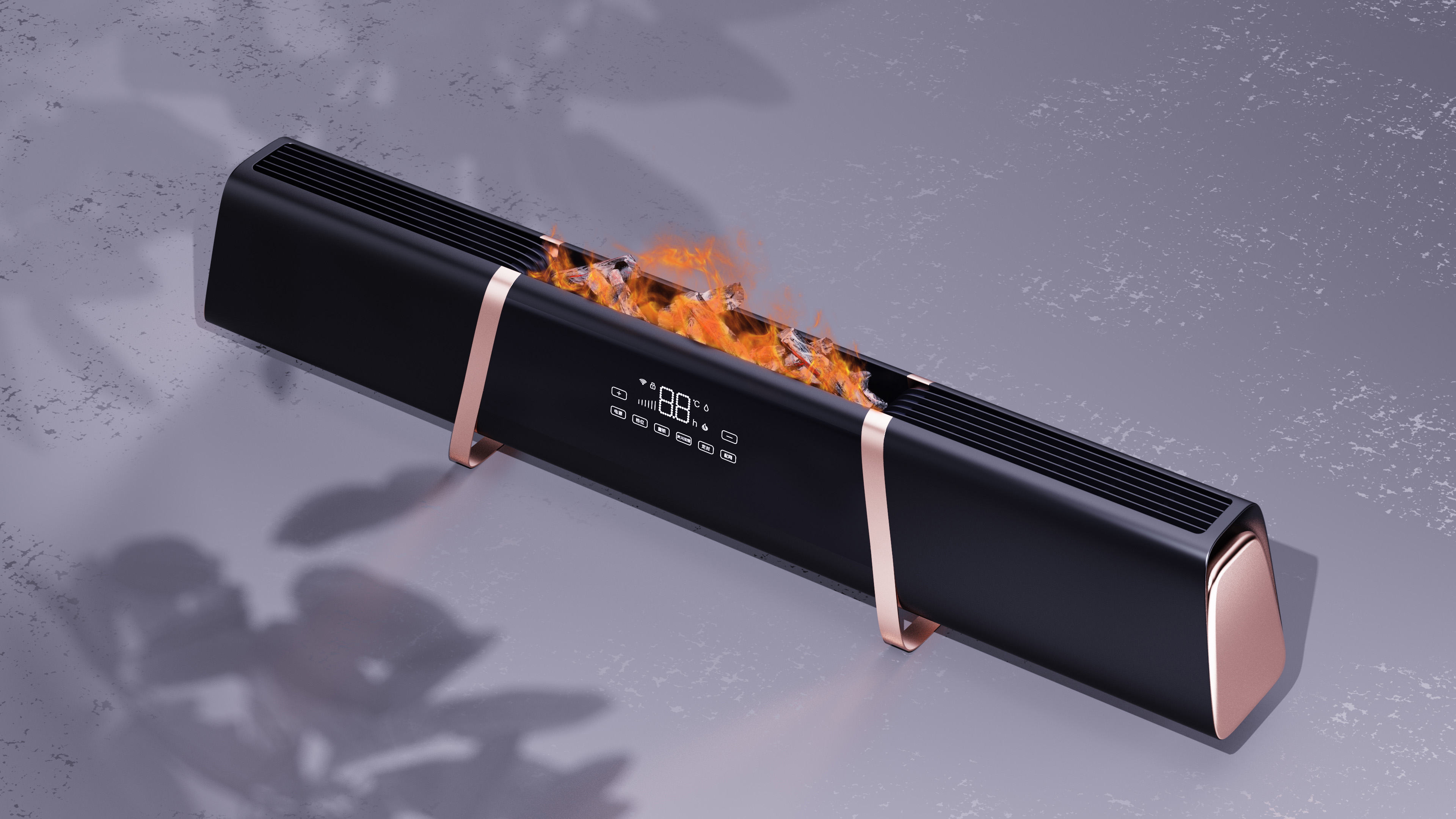 household electrical appliances，atomization humidification，Skirting line heater，flame，