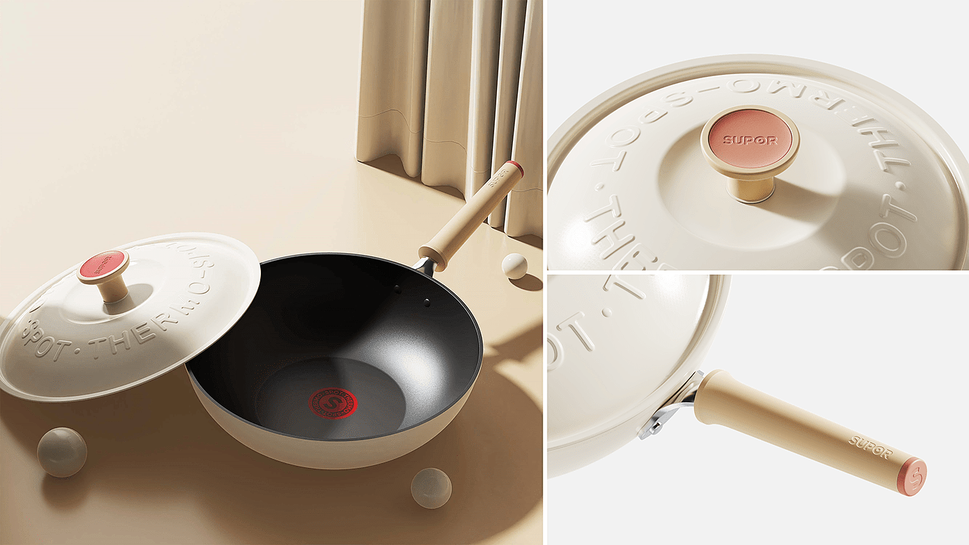 be younger，cooker，non-stick cookware，Fire red dot，Light weight，dishwasher，new generation wok，