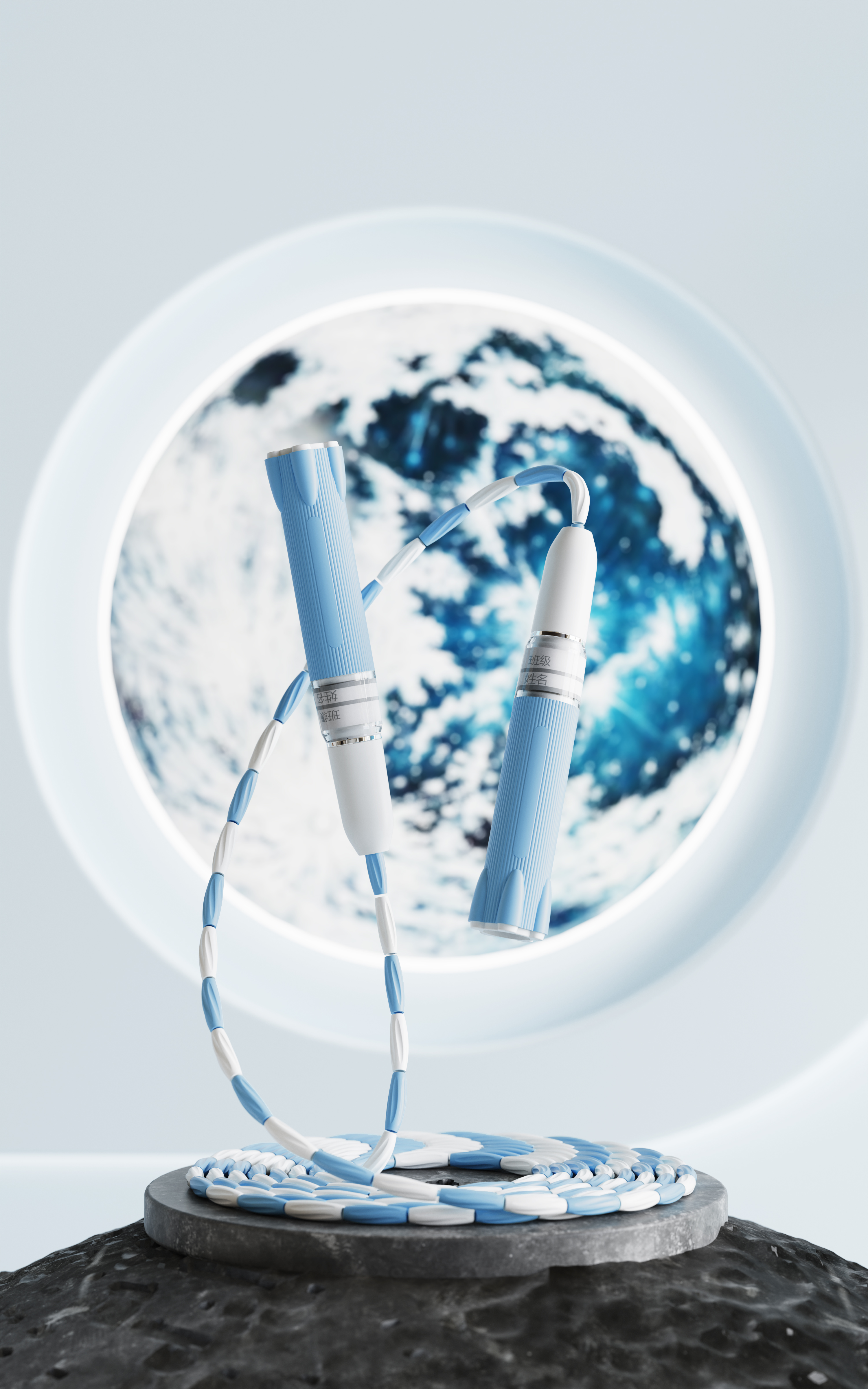 Slub rope skipping，Rocket jump rope，Bodybuilding，outdoors，children，lovely，science and technology，