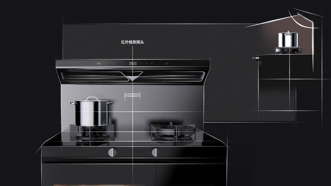 TOALL Convex and Concave Design，kitchen，Integrated stove，