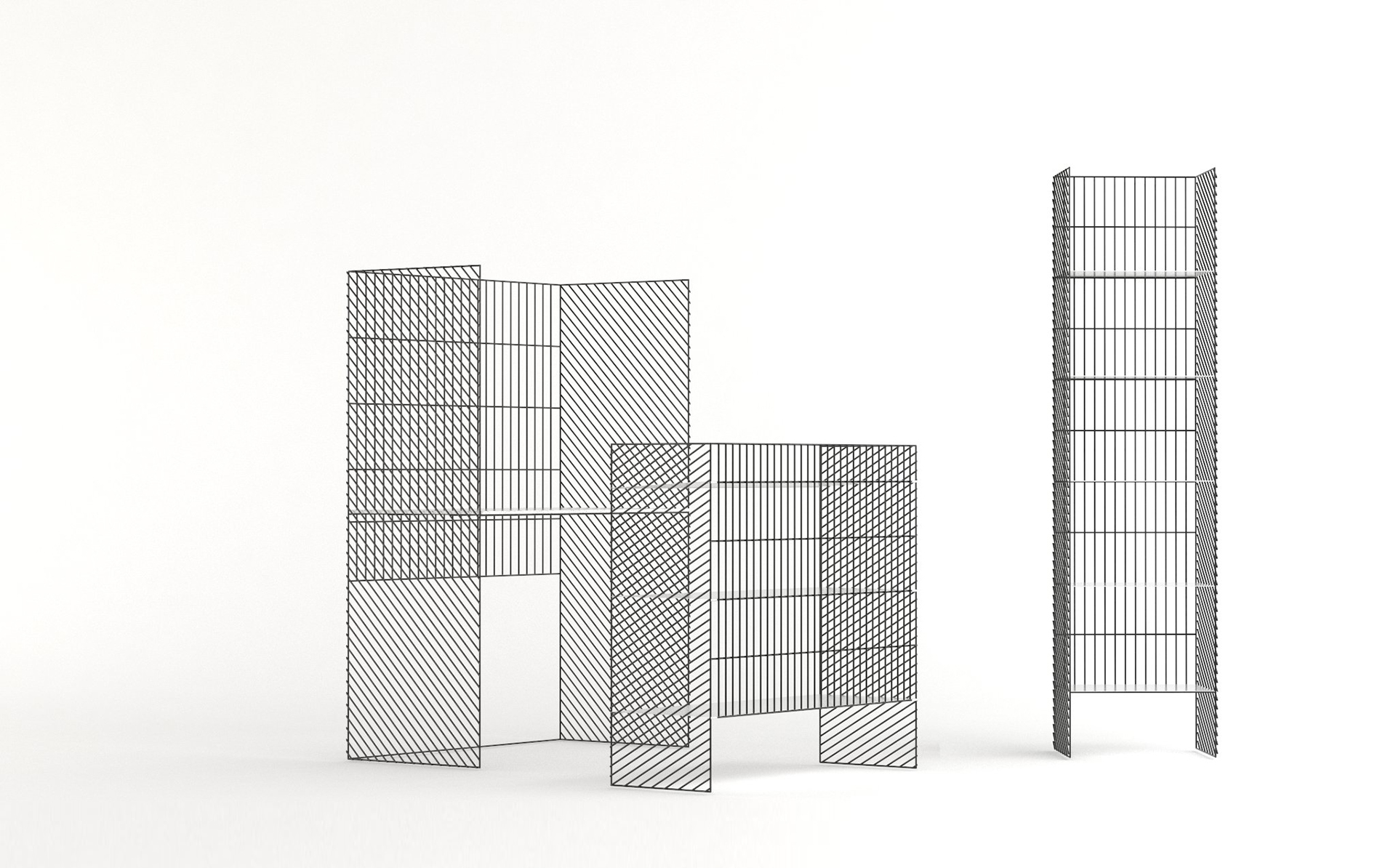 Extremely simplified，Wire，Lightweight effect，level，vertical，line，Parallel line，furniture design ，