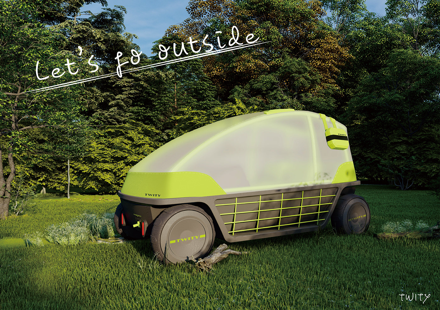 Twity，vehicle，automobile，Mini car，