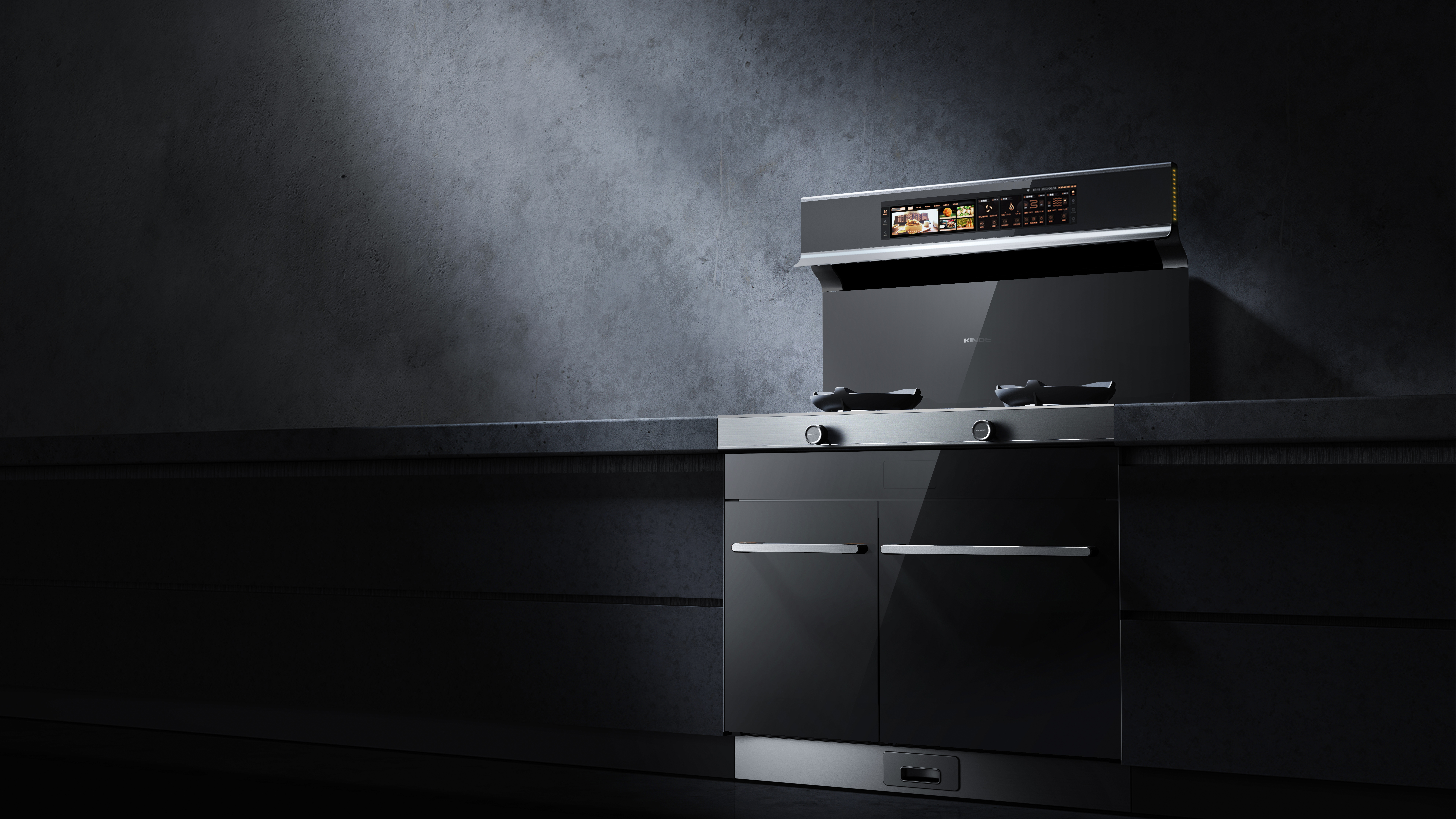 TOALL Convex and Concave Design，kitchen，Integrated stove，