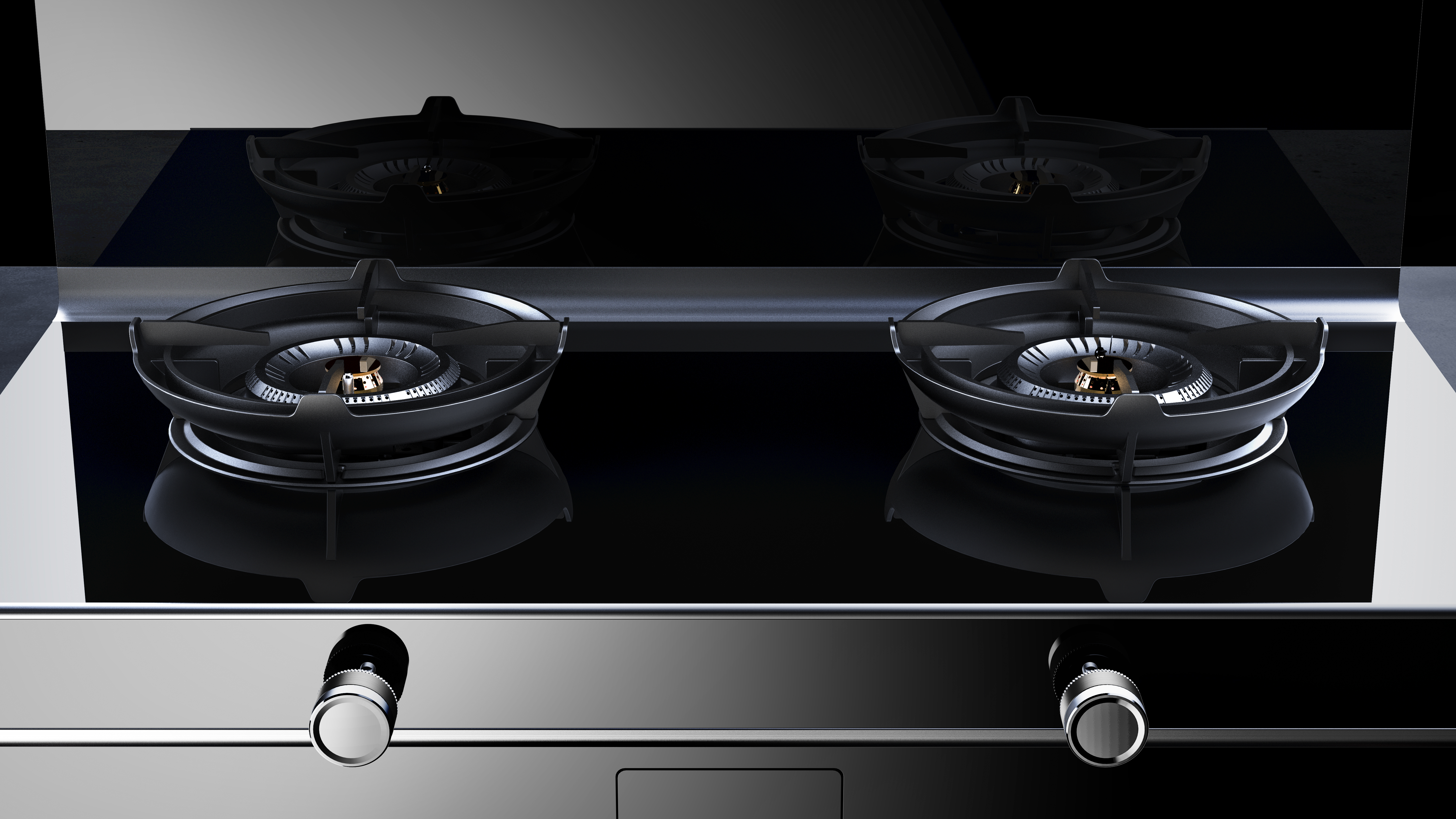 TOALL Convex and Concave Design，kitchen，Integrated stove，