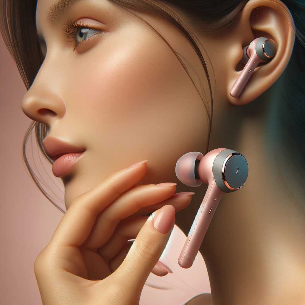In-ear headphones, true wireless, ergonomic, comfortable to wear,，