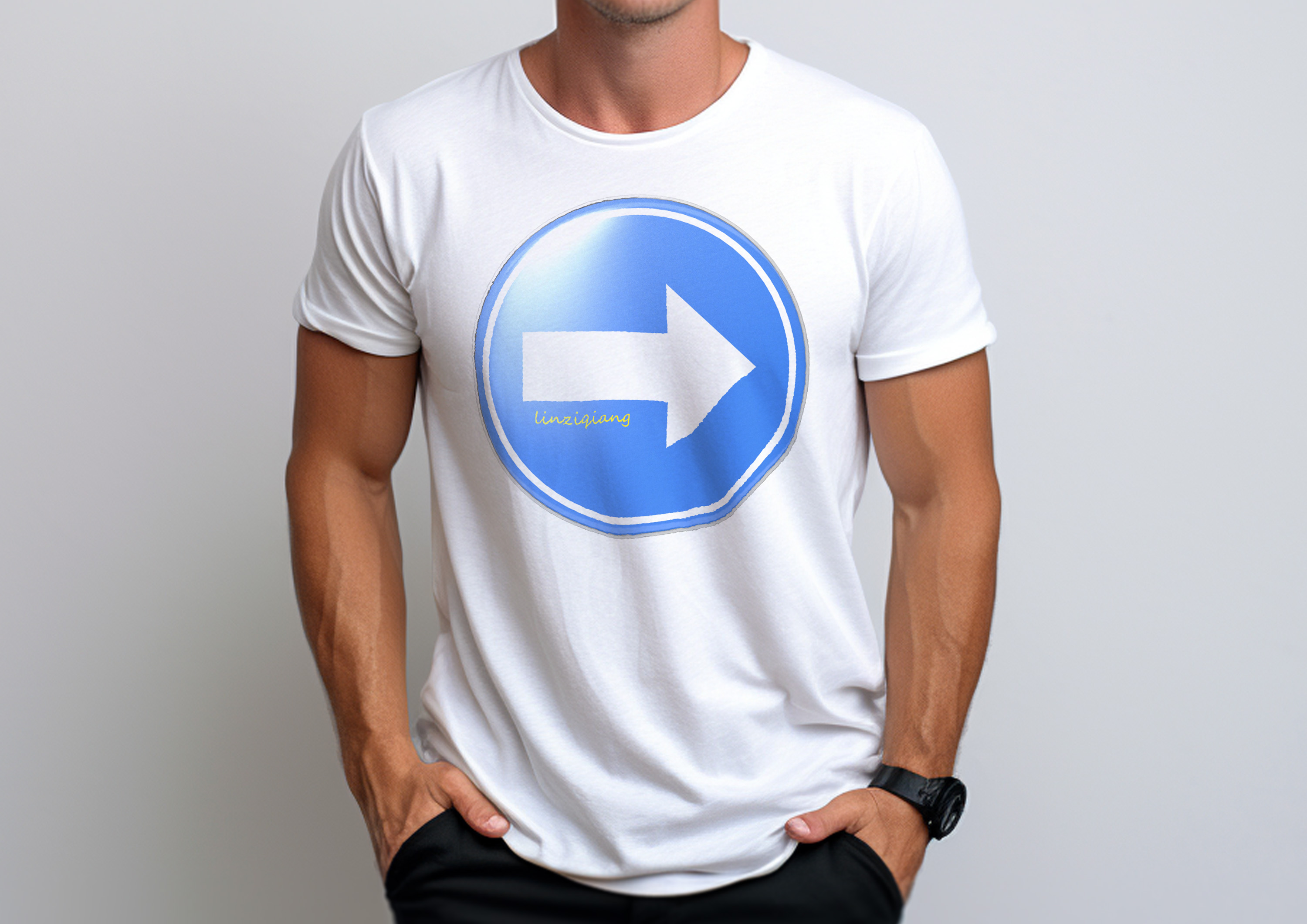 Walking guide: one step break, three-dimensional directions, seconds change focus!，Road sign，Road sign，direction，badge，Brooch，printing，