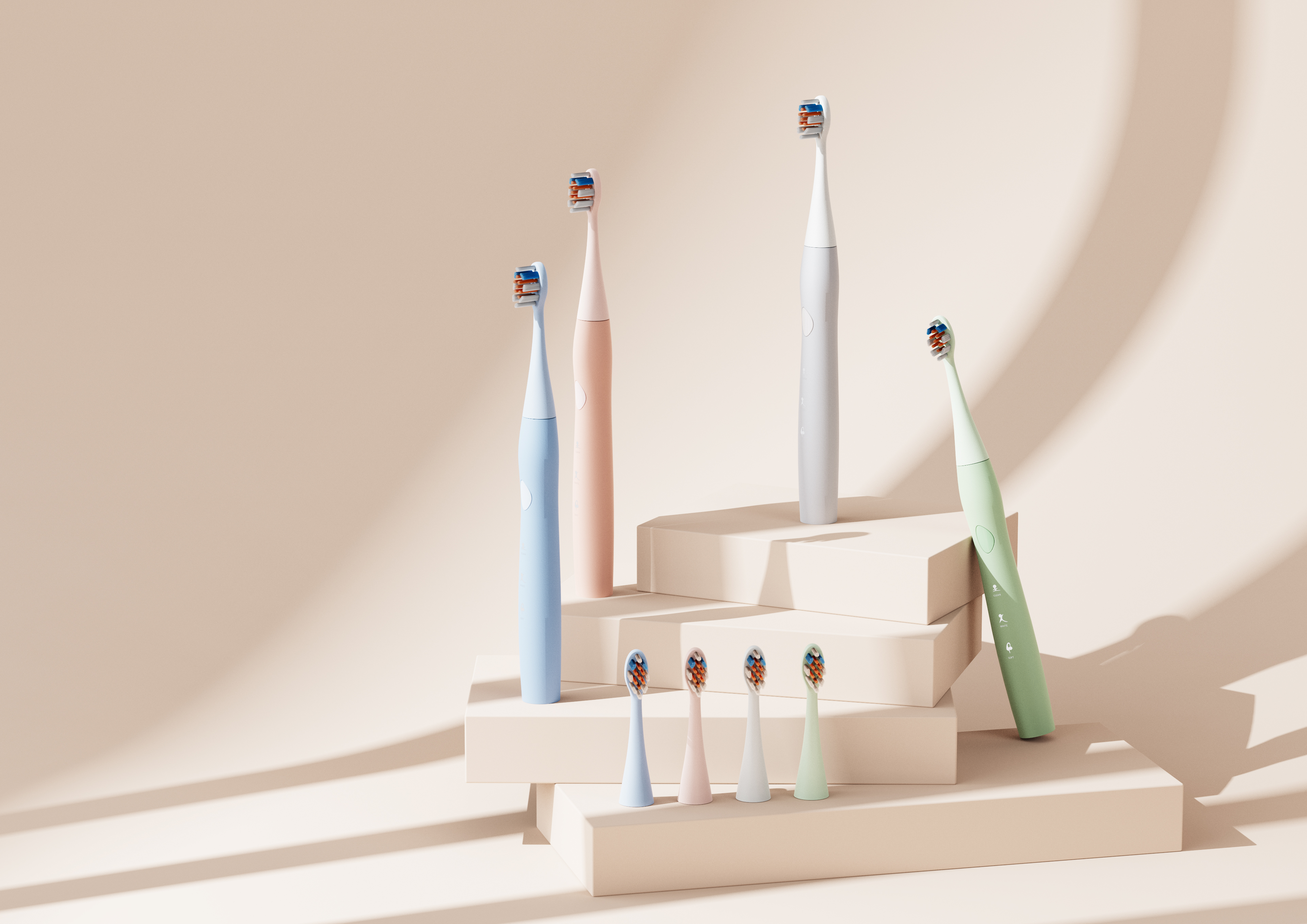 Electric toothbrush，Simplicity，Mellow，Compact and portable，