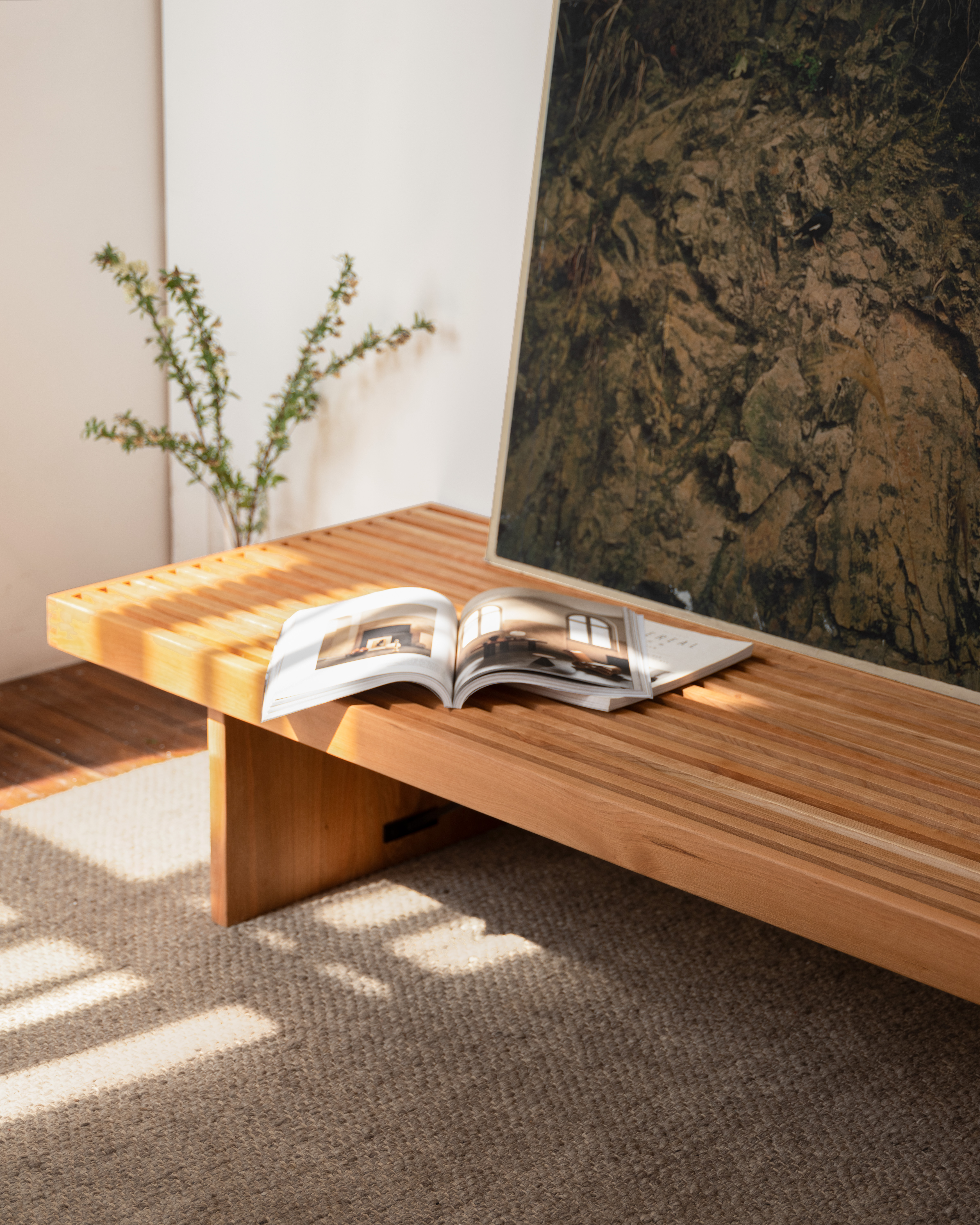 Day Bed，Lunch Break，tea table，soft roll，Solid wood furniture，