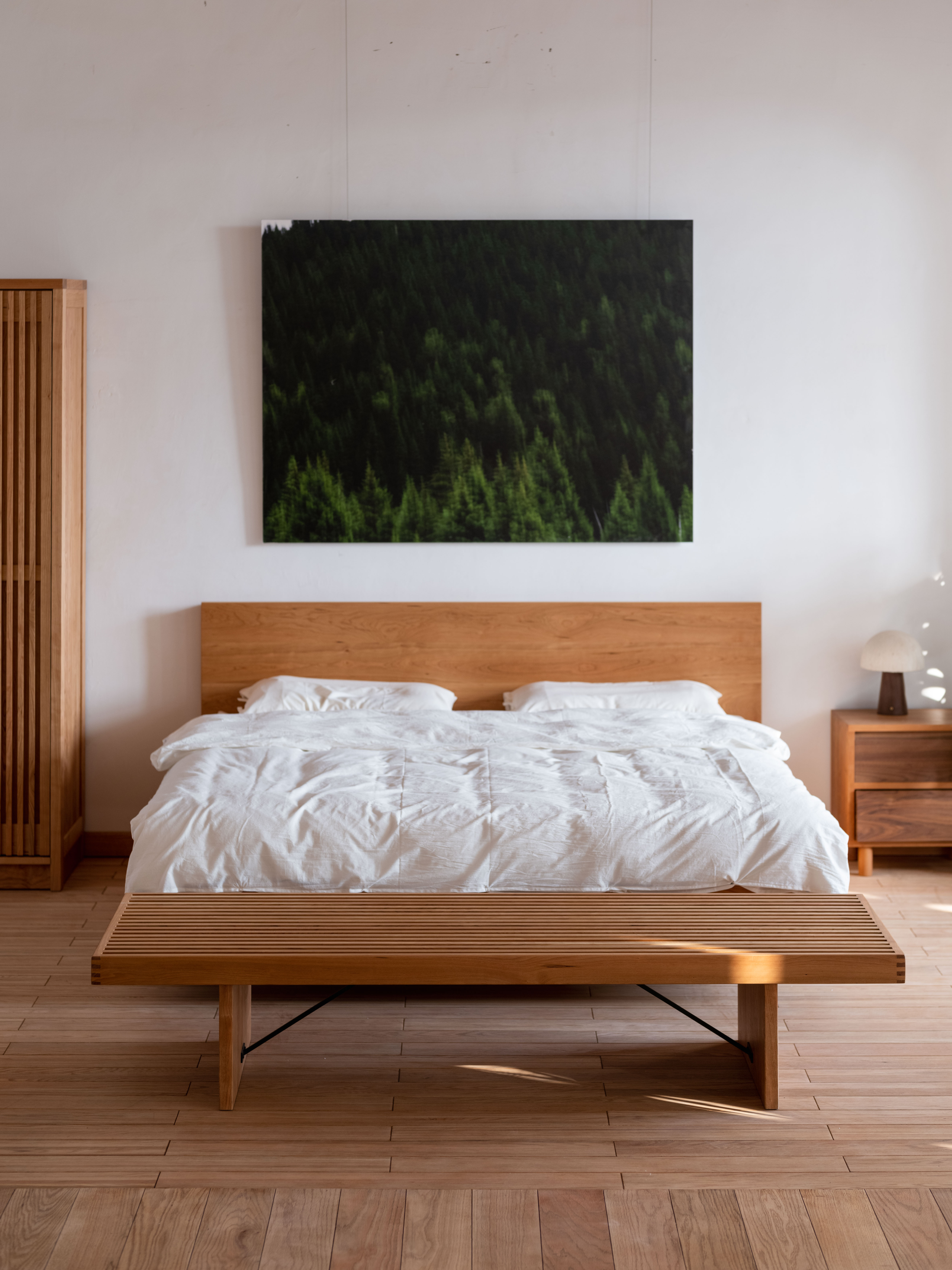 Day Bed，Lunch Break，tea table，soft roll，Solid wood furniture，