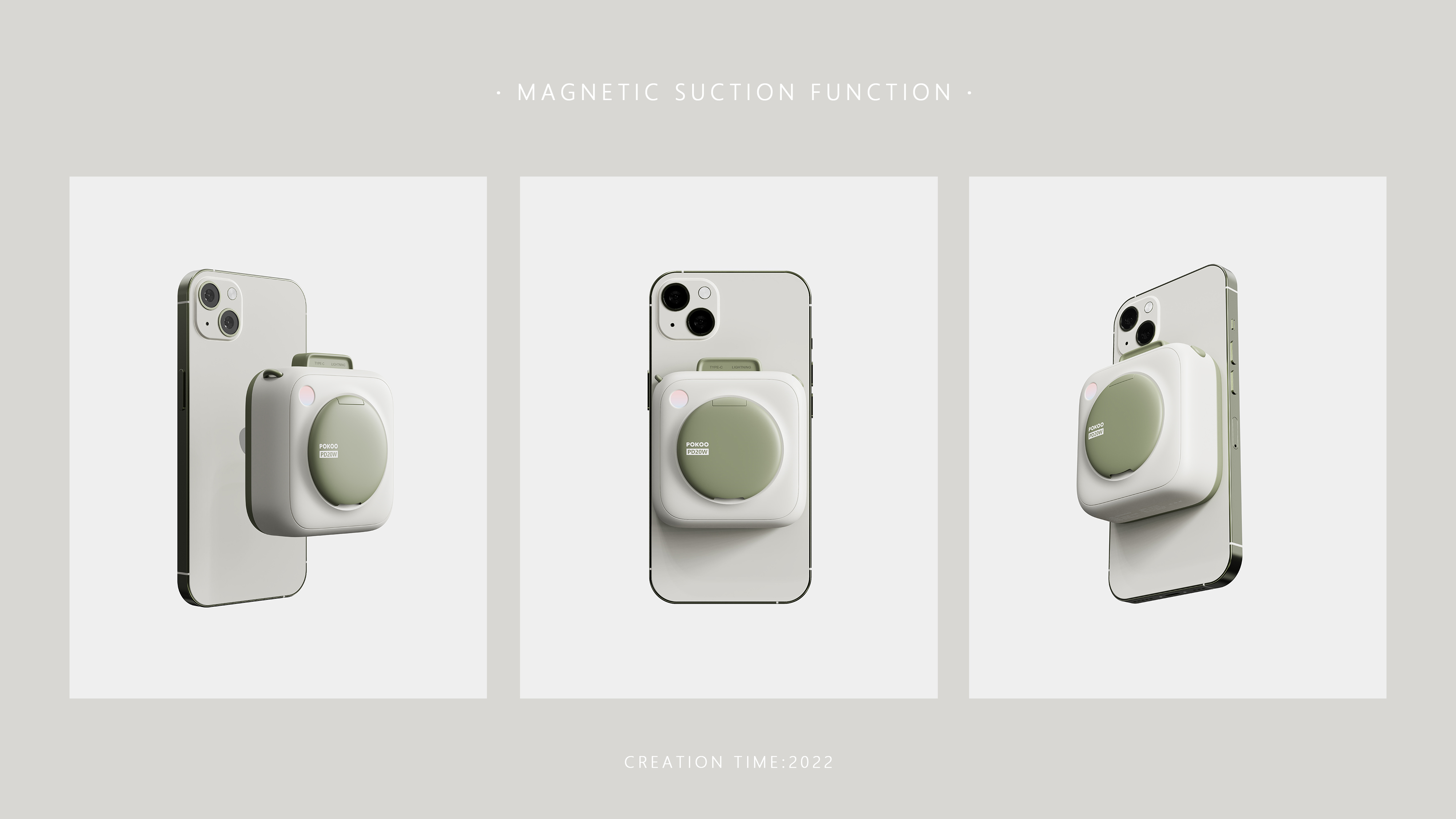 Magnetic charging treasure，3c，