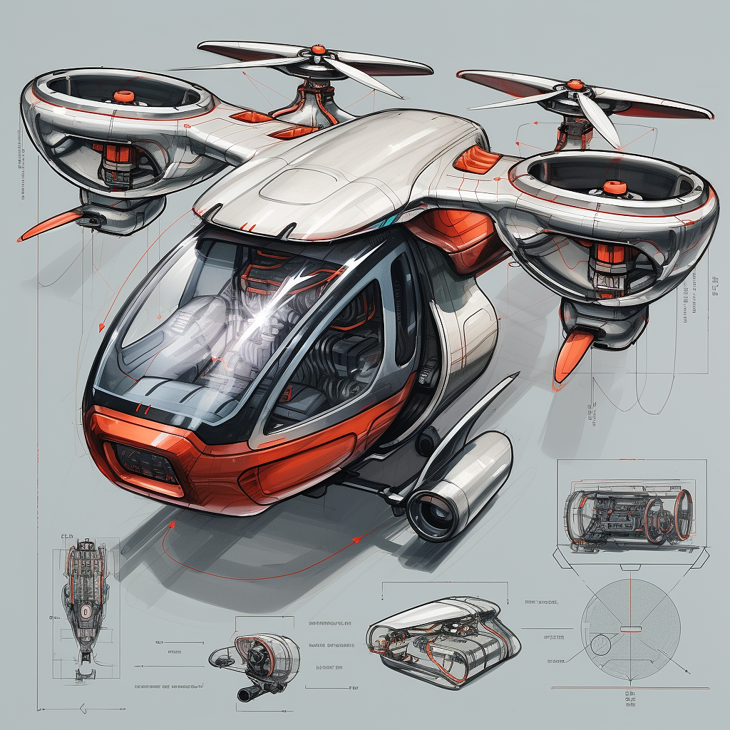 未来城市立体交通之智能化飞行器，
