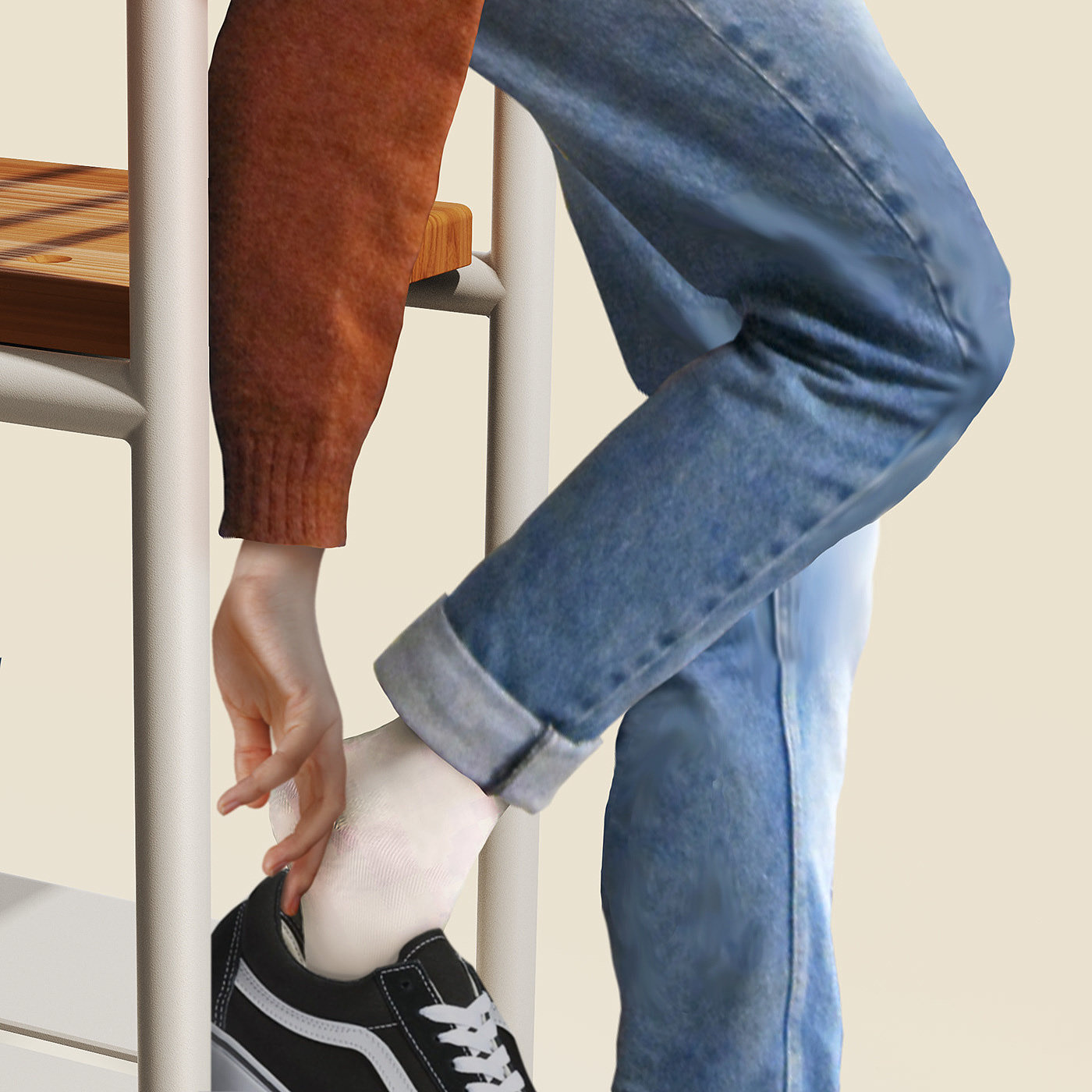 furniture，shoe rack，Change shoes stool，SLIP on : off，