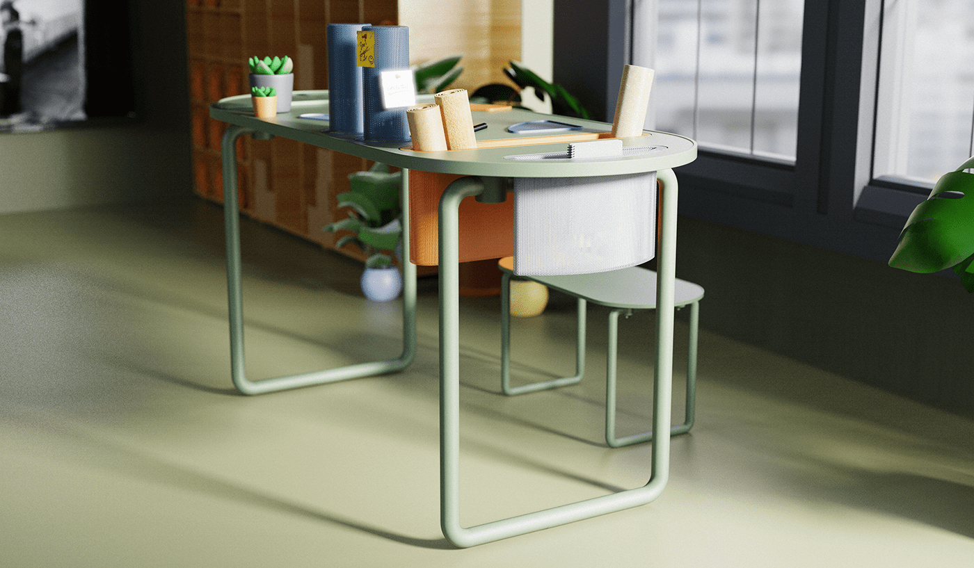 LOOHA，Mobile table，product design，furniture，