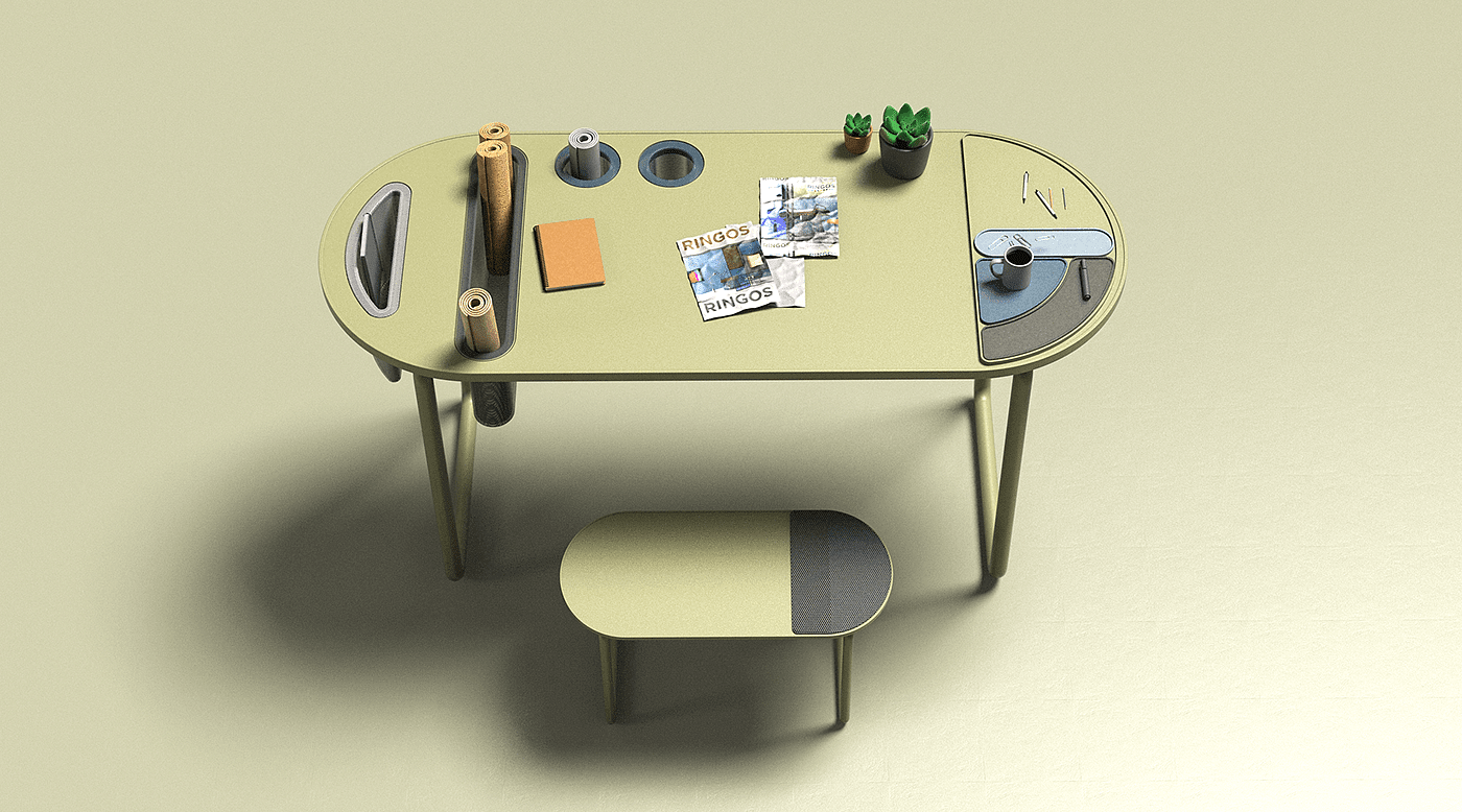 LOOHA，移动桌，产品设计，家具，