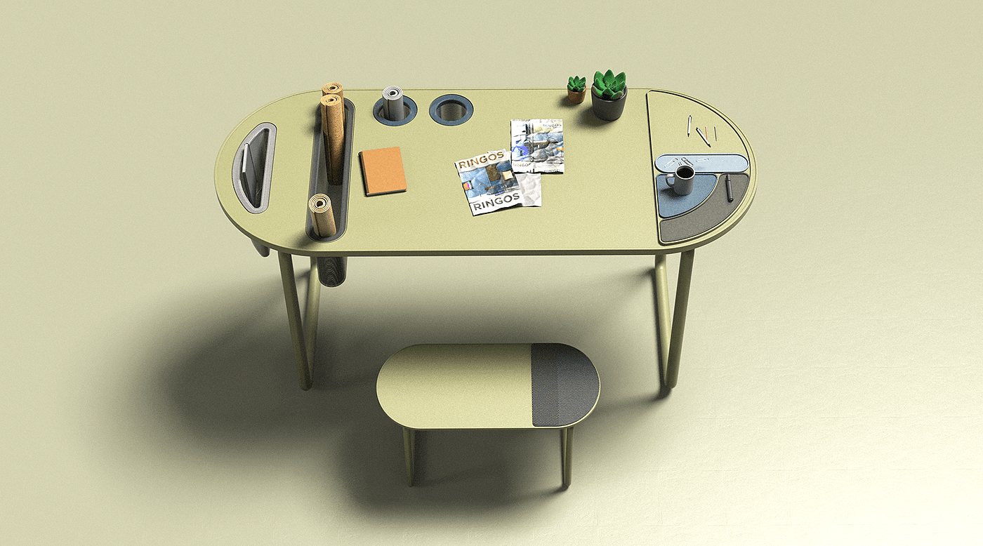 LOOHA，Mobile table，product design，furniture，