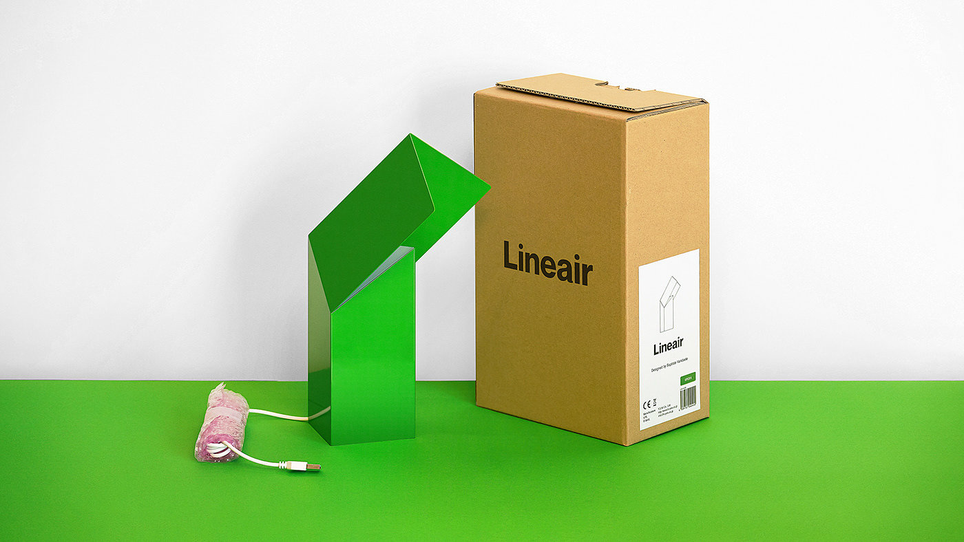 Lineair，Desk lamp，product design，geometry，