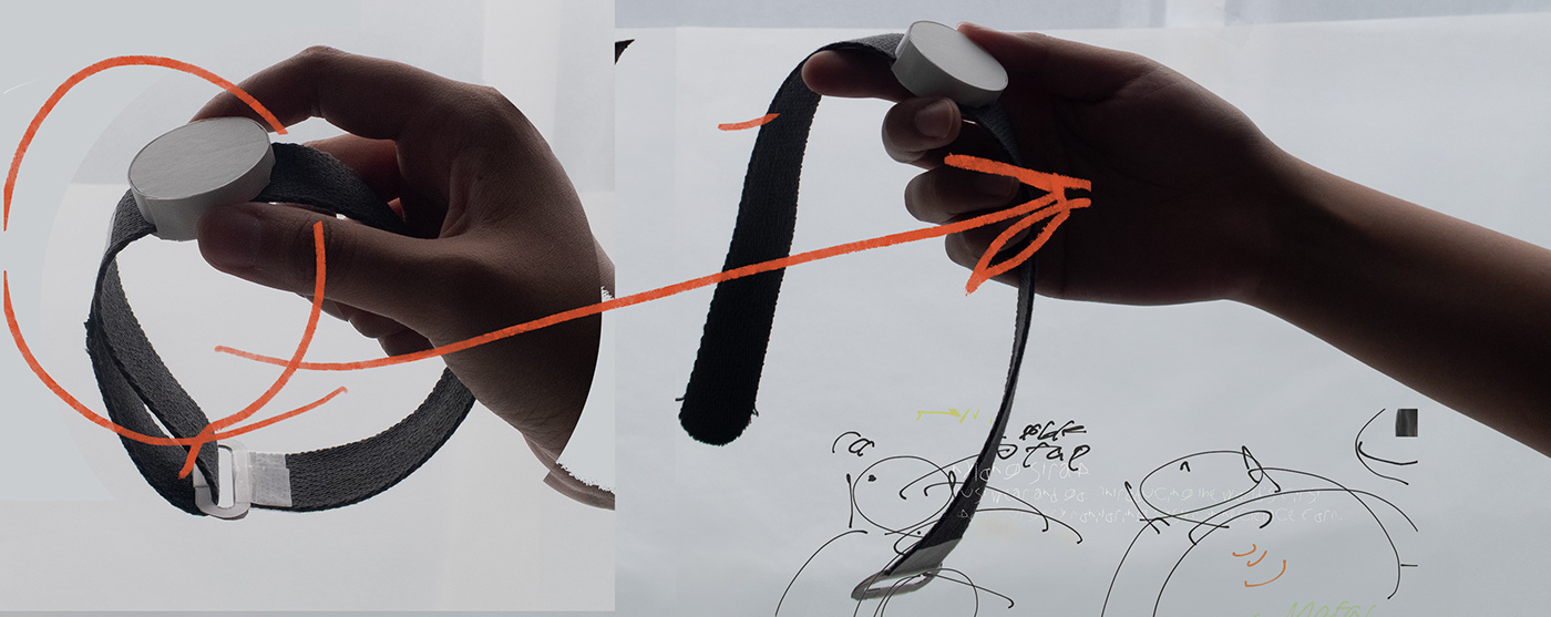 a collar for a horse，long-range，nursing，product design，Sense 1，